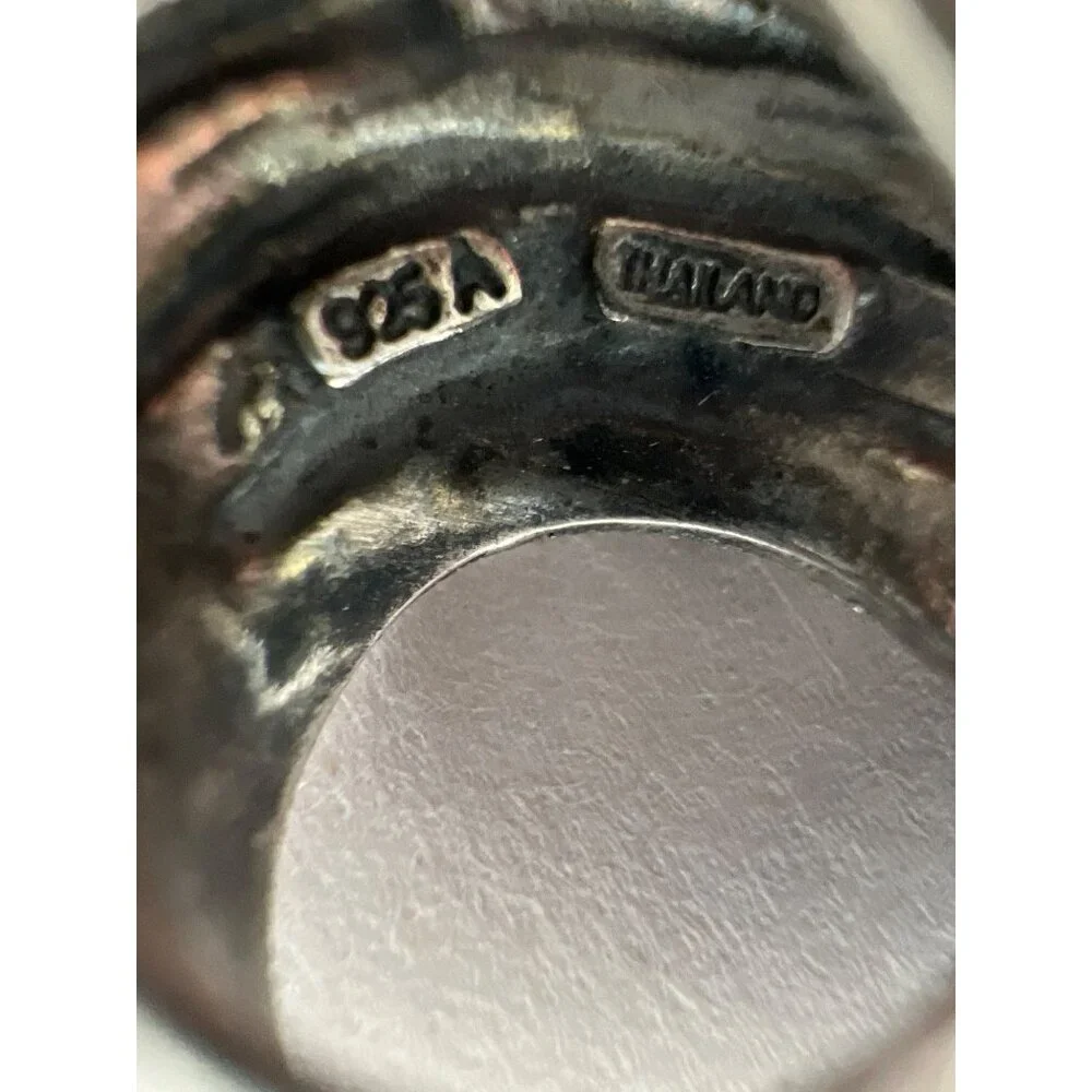 Jewelry Vintage 925 Sterling Silver Marcasite Swirl Brooch Pin 20s Art Deco Core - Picture 4 of 9